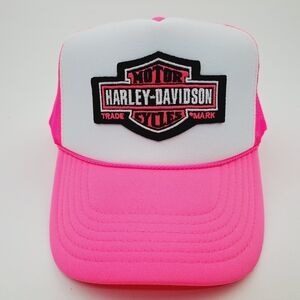 Harley Davidson Women's Pink Embroidered Patch Cap